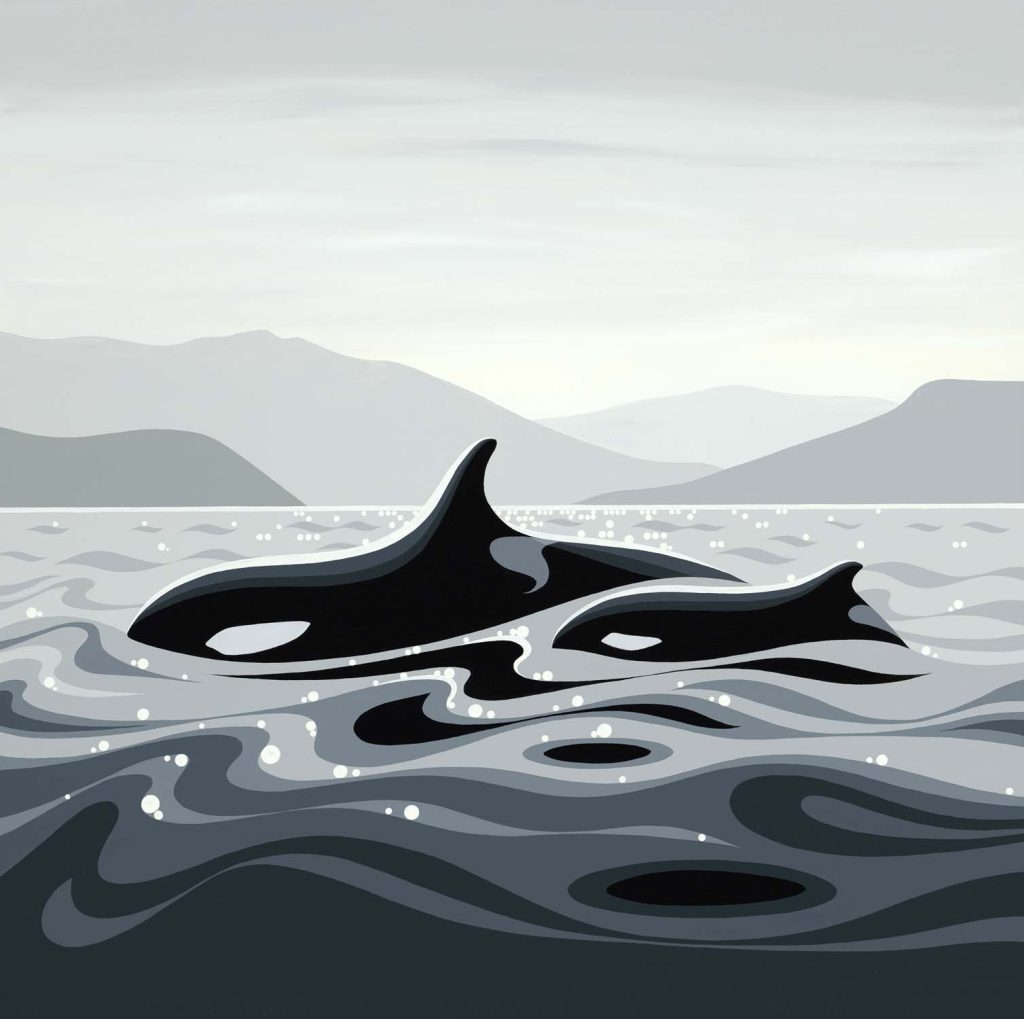 J35 Orca Painting -Art By Di